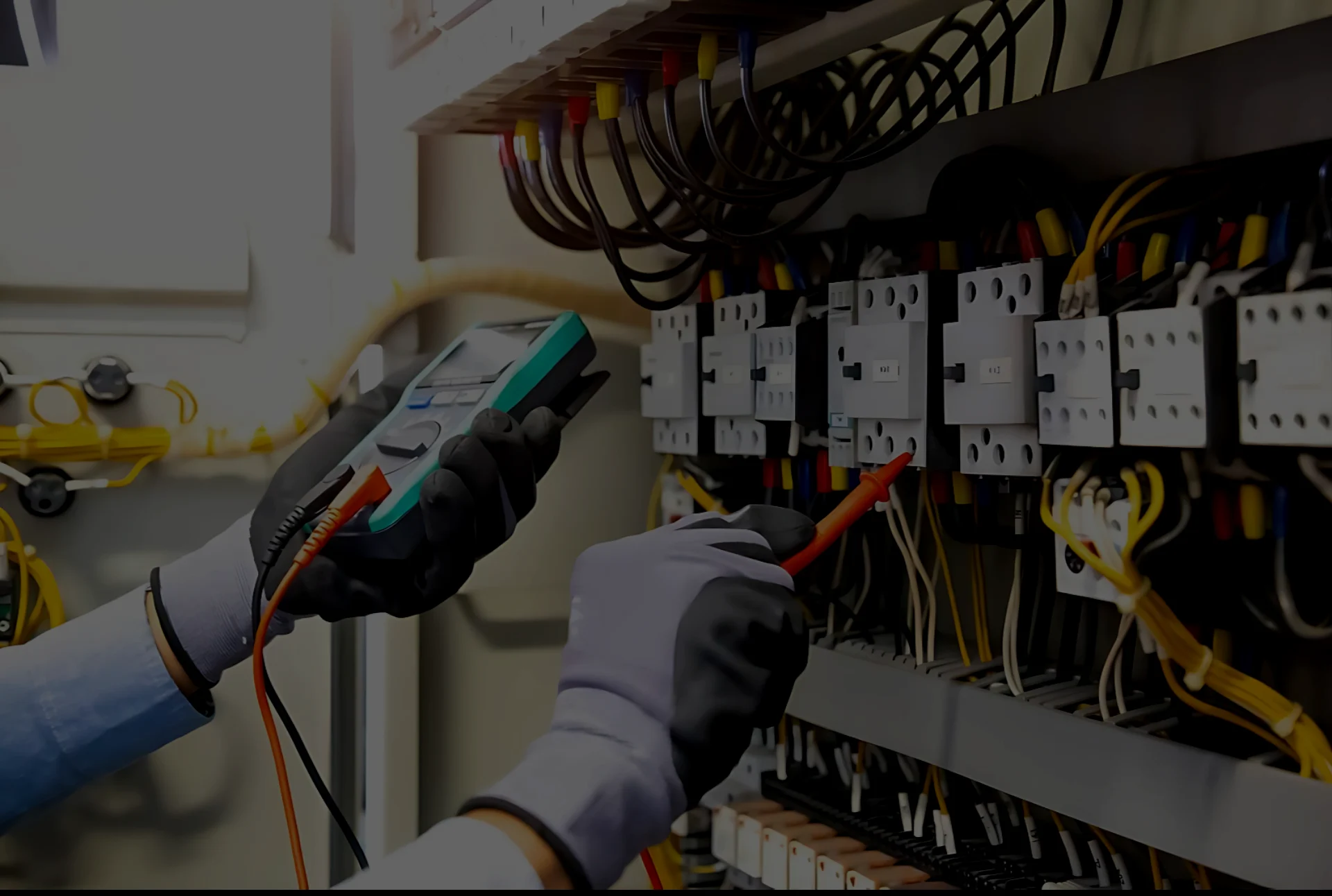 Mega Switchgears engineer testing a control panel